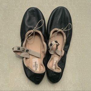 Valentino Flats, size 8. Worn maybe twice?